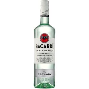 BACARDI Carta Blanca Superior White Rum - 1L / 100cl, 37.5% ABV - BACARDI Carta Blanca Superior White Rum - 1L / 100cl, 37.5% ABV -