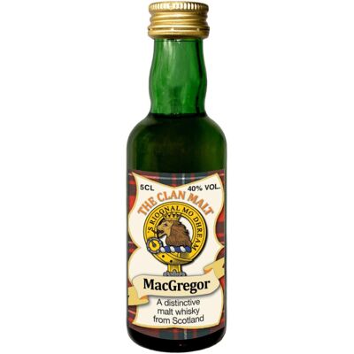 I LUV LTD MacGregor Clan Crest Miniature Whisky Collectable 5cl Bottle, Made in Scotland I LUV LTD MacGregor Clan Crest Miniature Whisky Collectable 5cl Bottle, Made in Scotland