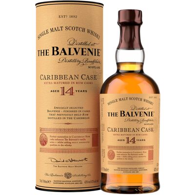 THE BALVENIE Caribbean Cask 14 Year Old Single Malt Scotch Whisky Extra M THE BALVENIE Caribbean Cask 14 Year Old Single Malt Scotch Whisky Extra M