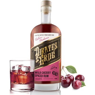 Pirate's Grog Wild Cherry Spiced Rum - Pirate's Grog Wild Cherry Spiced Rum -