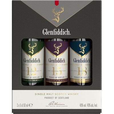 Glenfiddich Scotch Whisky Mix, Pack of 3, 5cl Glenfiddich Scotch Whisky Mix, Pack of 3, 5cl