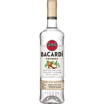BACARDI BACARDÍ Coconut, 27% ABV, 70cl / 700 ml, White Rum Blended with Real Coconut Ess BACARDI BACARDÍ Coconut, 27% ABV, 70cl / 700 ml, White Rum Blended with Real Coconut Ess