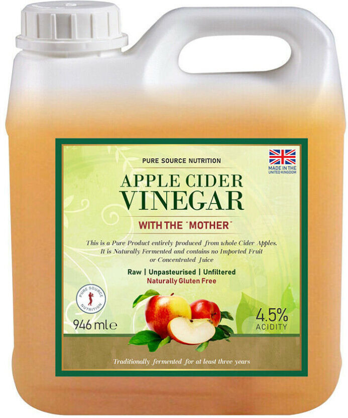 (946ml) Apple Cider Vinegar Pure RAW Detox Weight Loss PSN