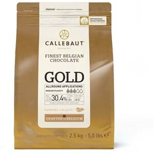 Callebaut Gold 30.4% Finest Caramel Chocolate Callets 2.5kg Callebaut Gold 30.4% Finest Caramel Chocolate Callets 2.5kg