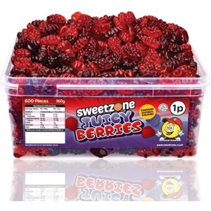 (Juicy Berries 600 Pieces, Buy 1) SweetZone Halal Giant Cola Sweet 740g Tub HMC (Juicy Berries 600 Pieces, Buy 1) SweetZone Halal Giant Cola Sweet 740g Tub HMC
