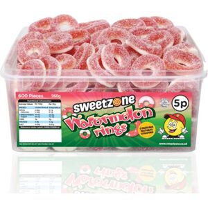 (Watermelon Rings 120 Pieces, Buy 1) SweetZone Halal Giant Cola Sweet 740g Tub H (Watermelon Rings 120 Pieces, Buy 1) SweetZone Halal Giant Cola Sweet 740g Tub H