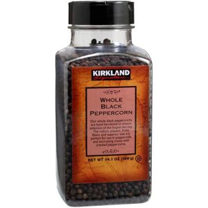 Kirkland Signature Spice Seasoning Food Whole Black Pepper Peppercorn Jar 399g Kirkland Signature Spice Seasoning Food Whole Black Pepper Peppercorn Jar 399g