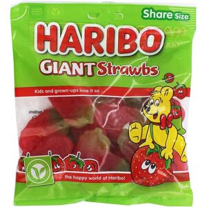 HARIBO Giant Strawbs 1.92kg, bulk sweets, 12 packs of 160g HARIBO Giant Strawbs 1.92kg, bulk sweets, 12 packs of 160g