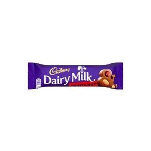 Cadbury Dairy Milk Fruit & Nut Chocolate Bar 49g - Creamy Milk Chocolate with Dr Cadbury Dairy Milk Fruit & Nut Chocolate Bar 49g - Creamy Milk Chocolate with Dr