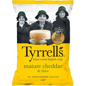 Tyrrells Mature Cheddar & Chive Crisps - 24x40g Tyrrells Mature Cheddar & Chive Crisps - 24x40g