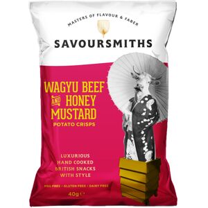 Savoursmiths Wagyu Beef with Honey Mustard Crisps - 24x40g Savoursmiths Wagyu Beef with Honey Mustard Crisps - 24x40g