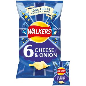 Walkers Crisps - Cheese & Onion (6x25g) Walkers Crisps - Cheese & Onion (6x25g)