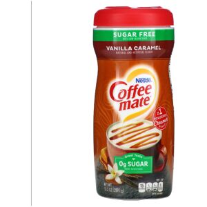 Coffee Mate, Powder Coffee Creamer, Sugar Free, Vanilla Caramel, 289.1g Coffee Mate, Powder Coffee Creamer, Sugar Free, Vanilla Caramel, 289.1g