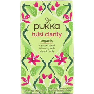 Pukka Herbs, Organic Tulsi Clarity, Caffeine-Free, 20 Herbal Tea Sachets, 1.27 o Pukka Herbs, Organic Tulsi Clarity, Caffeine-Free, 20 Herbal Tea Sachets, 1.27 o