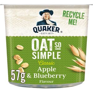Quaker Oats So Simple Apple & Blueberry Porridge Pots - 8x57g Quaker Oats So Simple Apple & Blueberry Porridge Pots - 8x57g