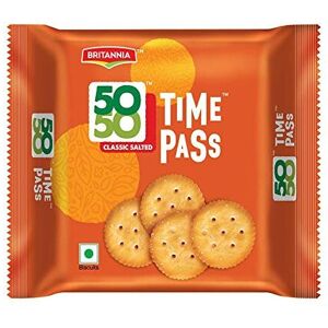 (Pack of 1) Britannia 5050 Time Pass Family Pack 160g, Sweet and Salty Biscuit 5 (Pack of 1) Britannia 5050 Time Pass Family Pack 160g, Sweet and Salty Biscuit 5