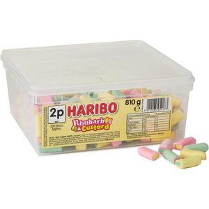 Haribo Rhubarb and Custard sweets 810g tub Haribo Rhubarb and Custard sweets 810g tub
