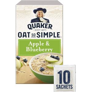 Quaker Oat So Simple Apple and Blueberry Porridge Sachets, 10 x 36 g (Pack of 6) Quaker Oat So Simple Apple and Blueberry Porridge Sachets, 10 x 36 g (Pack of 6)