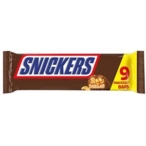 Snickers 9 Bars Pack 9x35.5, 319.5g, Jam-packed with milk chocolate with soft no Snickers 9 Bars Pack 9x35.5, 319.5g, Jam-packed with milk chocolate with soft no