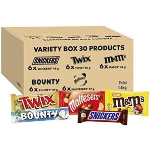 Unbranded M&M's, Snickers & More, Mixed Chocolate Bar Variety Bulk Box, Chocolate Gift, Va Unbranded M&M's, Snickers & More, Mixed Chocolate Bar Variety Bulk Box, Chocolate Gift, Va