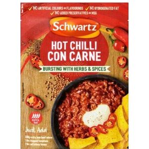 Schwartz Chilli Con Carne Hot Recipe Mix (41g) - Pack of 6 Schwartz Chilli Con Carne Hot Recipe Mix (41g) - Pack of 6