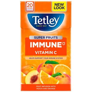Tetley Super Fruits Immune Peach & Orange, 20 Tea Bags Tetley Super Fruits Immune Peach & Orange, 20 Tea Bags