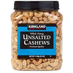 Kirkland Signature Unsalted & Roasted Cashews, 1.13kg Kirkland Signature Unsalted & Roasted Cashews, 1.13kg