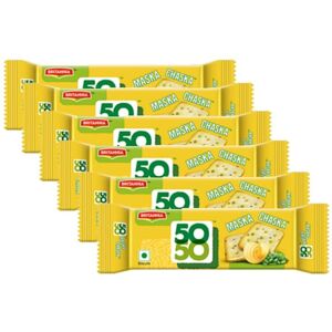 (Pack of 6) Britannia 50-50 Maska Chaska Biscuits 62g (Pack of 6) Britannia 50-50 Maska Chaska Biscuits 62g
