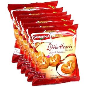 (Pack of 6) Britannia Little Hearts Biscuits 75g (Pack of 6) Britannia Little Hearts Biscuits 75g