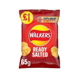 Walkers Ready Salted Crisps 65g (Pack of 15) Walkers Ready Salted Crisps 65g (Pack of 15)
