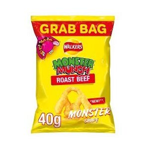 Walkers Monster Munch Roast Beef Snacks 40g (Pack of 30) Walkers Monster Munch Roast Beef Snacks 40g (Pack of 30)