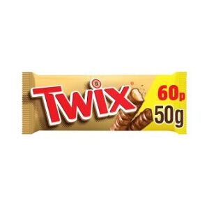 Twix Chocolate Biscuit 0.60 PMP Twin Bars 50g (Pack of 32) Twix Chocolate Biscuit 0.60 PMP Twin Bars 50g (Pack of 32)