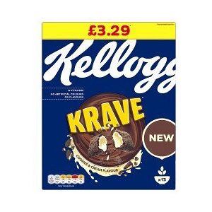 Kelloggs Kellogg's Krave Cookies & Cream Cereal, 410g (Pack of 5) Kelloggs Kellogg's Krave Cookies & Cream Cereal, 410g (Pack of 5)