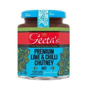 Geeta's Premium Lime & Chilli Chutney Hot 230g (Pack of 6) Geeta's Premium Lime & Chilli Chutney Hot 230g (Pack of 6)