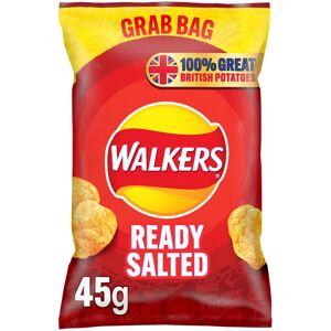Walkers Ready Salted Crisps Grab Bags - 32x45g Walkers Ready Salted Crisps Grab Bags - 32x45g