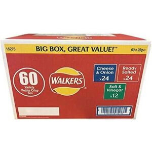 Walkers Crisps Multipack Mixed Flavour Variety Box (Ready Salted, Salt & Vinegar Walkers Crisps Multipack Mixed Flavour Variety Box (Ready Salted, Salt & Vinegar
