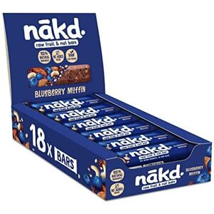 Nakd Blueberry Muffin Natural Fruit & Nut Bars - Vegan - Gluten Free - Healthy S Nakd Blueberry Muffin Natural Fruit & Nut Bars - Vegan - Gluten Free - Healthy S