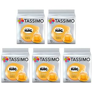 Tassimo Cafe HAG Crema Decaffeinated Coffee Pods - 5 Packs (80 Drinks) Tassimo Cafe HAG Crema Decaffeinated Coffee Pods - 5 Packs (80 Drinks)