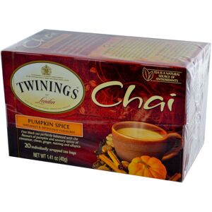Twinings, Chai, Pumpkin Spice, 20 Tea Bags, 1.41 oz (40 g) Twinings, Chai, Pumpkin Spice, 20 Tea Bags, 1.41 oz (40 g)