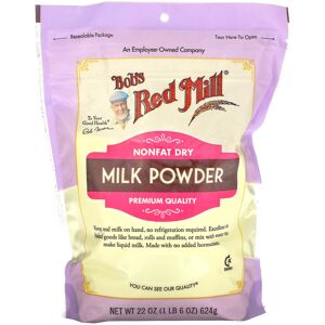 Bob's Red Mill Nonfat Dry Milk Powder, 22 oz (624 g) - Kosher Dairy, Employee-Ow Bob's Red Mill Nonfat Dry Milk Powder, 22 oz (624 g) - Kosher Dairy, Employee-Ow