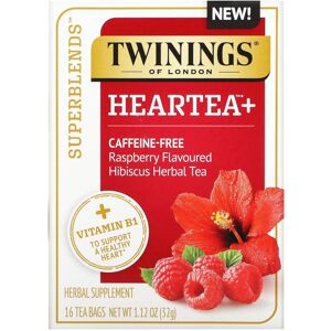 Twinings, Heartea+ Hibiscus Herbal Tea, Raspberry, Caffeine Free, 16 Tea Bags, 1 Twinings, Heartea+ Hibiscus Herbal Tea, Raspberry, Caffeine Free, 16 Tea Bags, 1