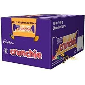 (Pack Of 48) Cadbury Crunchie Chocolate Bar honeycomb 40g (Pack Of 48) Cadbury Crunchie Chocolate Bar honeycomb 40g