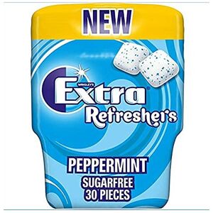 Extra Refreshers Chewing Gum, Sugar Free, Peppermint Flavour, 30 Pieces Extra Refreshers Chewing Gum, Sugar Free, Peppermint Flavour, 30 Pieces