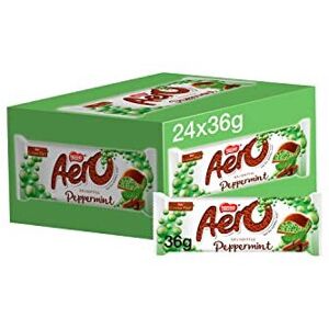 Nestle AERO - Bubbly Peppermint Chocolate Bar Multipack 24 x 36g Mint Chocolate Bars Nestle AERO - Bubbly Peppermint Chocolate Bar Multipack 24 x 36g Mint Chocolate Bars