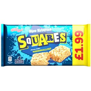 Kelloggs Kellogg's Rice Krispies Squares Marshmallow 4 x 28g(112g) (Pack of 11) Kelloggs Kellogg's Rice Krispies Squares Marshmallow 4 x 28g(112g) (Pack of 11)