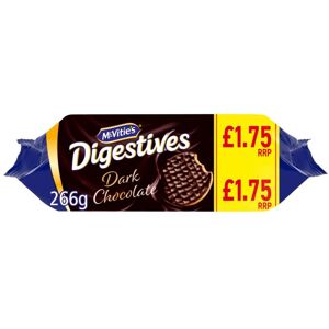 McVities McVitie's Digestives Dark Chocolate 266g (Pack of 15) McVities McVitie's Digestives Dark Chocolate 266g (Pack of 15)