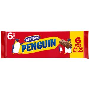 McVities McVitie's Penguin Milk Chocolate Biscuit Bars 6pk 25g ( Pack of 12 ) McVities McVitie's Penguin Milk Chocolate Biscuit Bars 6pk 25g ( Pack of 12 )