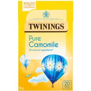 Twinings Pure Camomile 20 Tea Bags 30g (Pack of 4) Twinings Pure Camomile 20 Tea Bags 30g (Pack of 4)