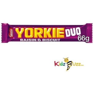 Nestle YORKIE Raisin & Biscuit Duo Chocolate Bars 24 x 66g Nestle YORKIE Raisin & Biscuit Duo Chocolate Bars 24 x 66g