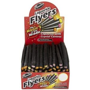 Maxilin Giant Liquorice Flyers - 40 Fruit-Flavour Sugar-Crystal Centres (Vegan & Maxilin Giant Liquorice Flyers - 40 Fruit-Flavour Sugar-Crystal Centres (Vegan &